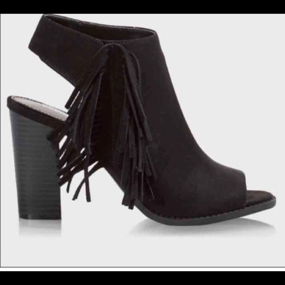 Open toe booties
